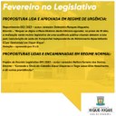 Fevereiro no Legislativo